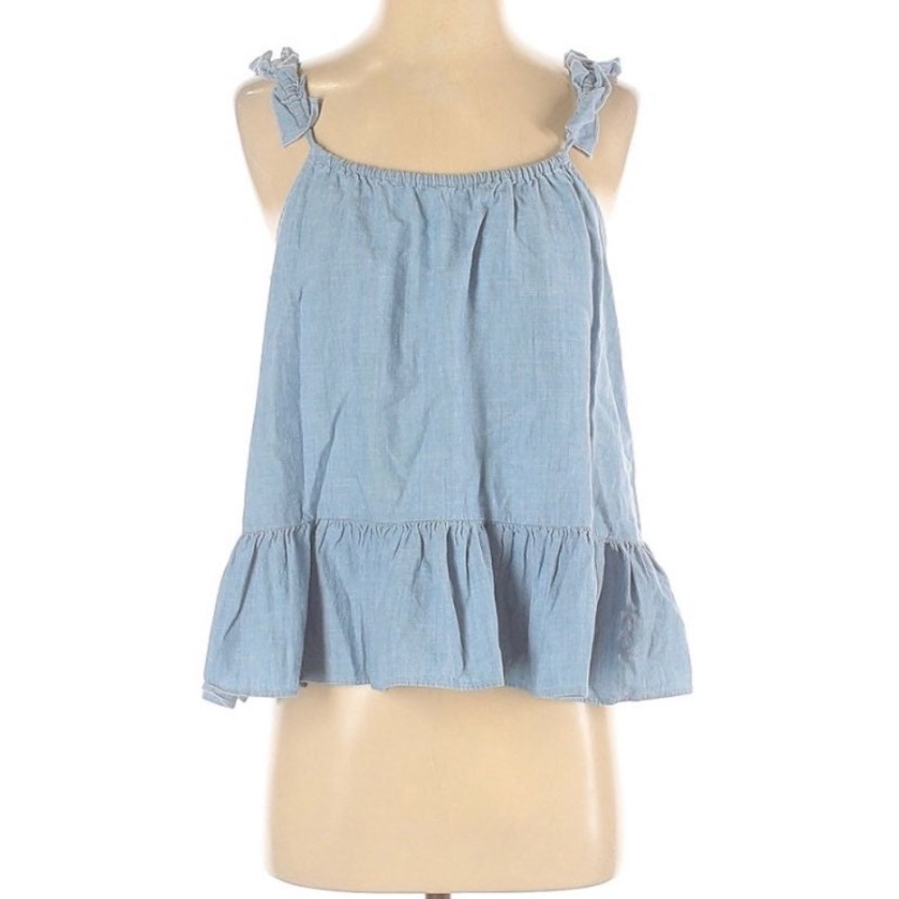Madewell Ruffle Denim Peplum